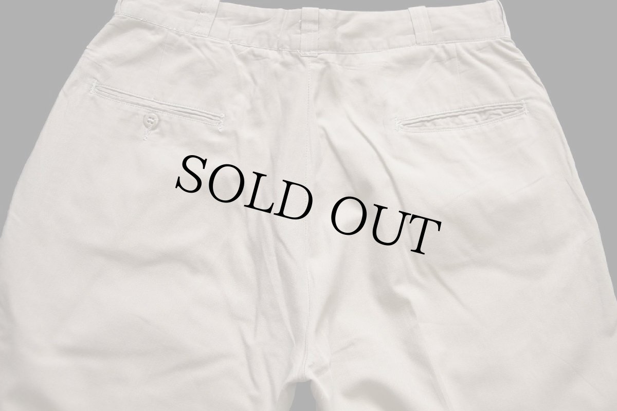 画像5: 60s 米軍 U.S.ARMY コットン×ポリエステル ツイル チノパン カスタム タン w32★04 (5)