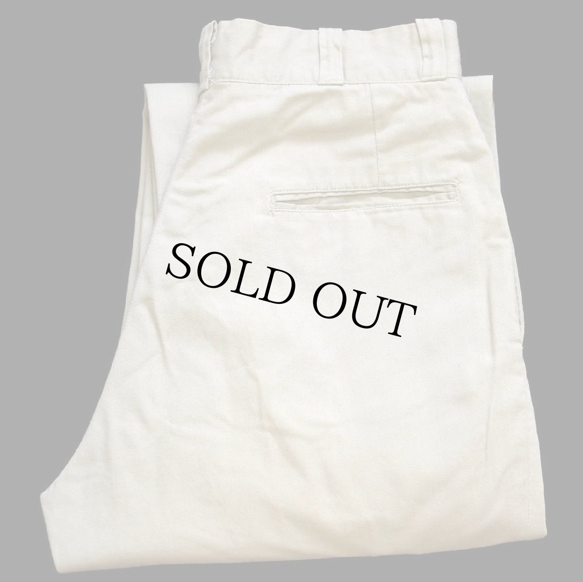 画像1: 70s 米軍 U.S.ARMY コットン×ポリエステル ツイル チノパン タン w28 L29★12 (1)