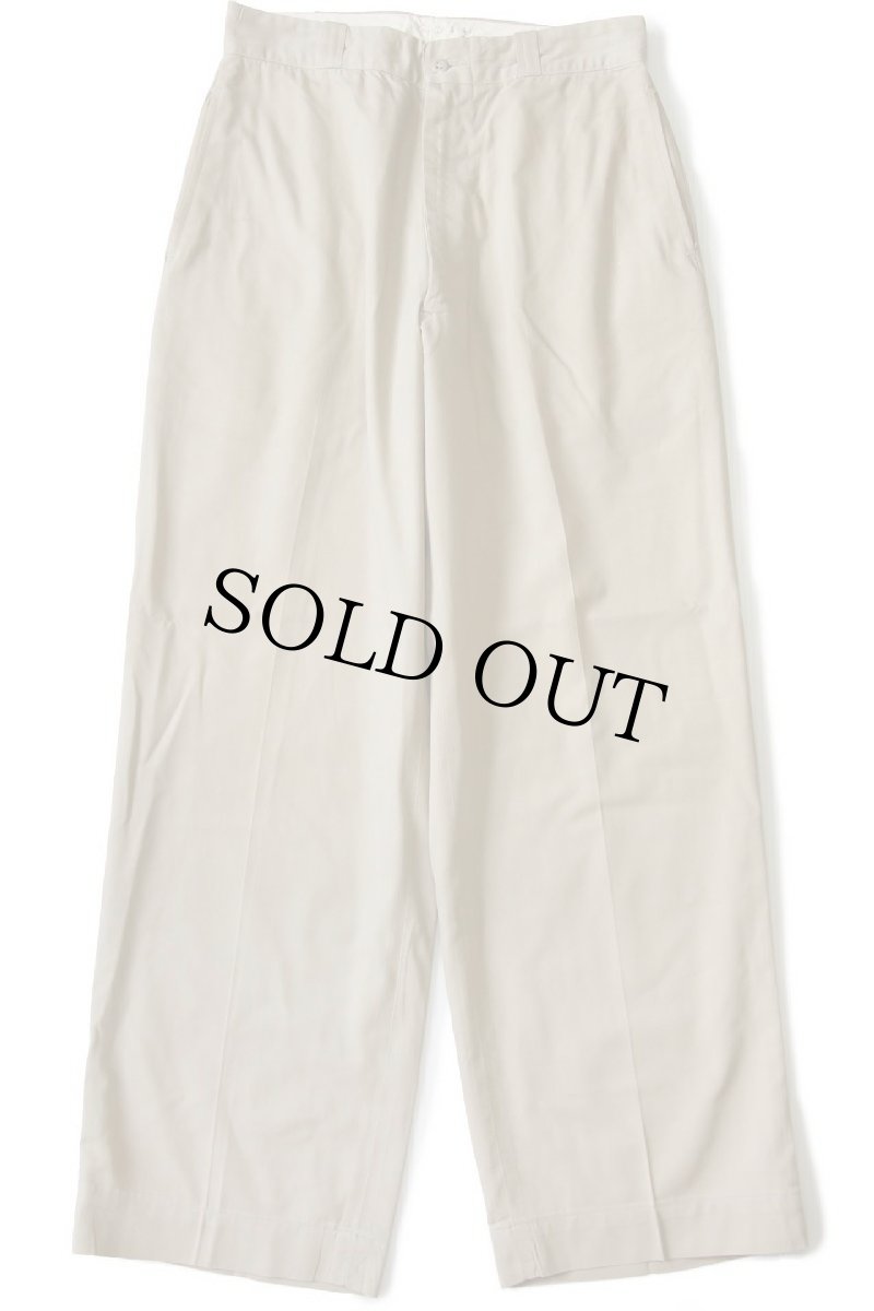 画像2: 60s 米軍 U.S.ARMY コットン×ポリエステル ツイル チノパン タン w30 L29★11 (2)