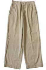 画像2: 60s 米軍 U.S.ARMY コットン×ポリエステル ツイル チノパン タン w30 L29★11 (2)