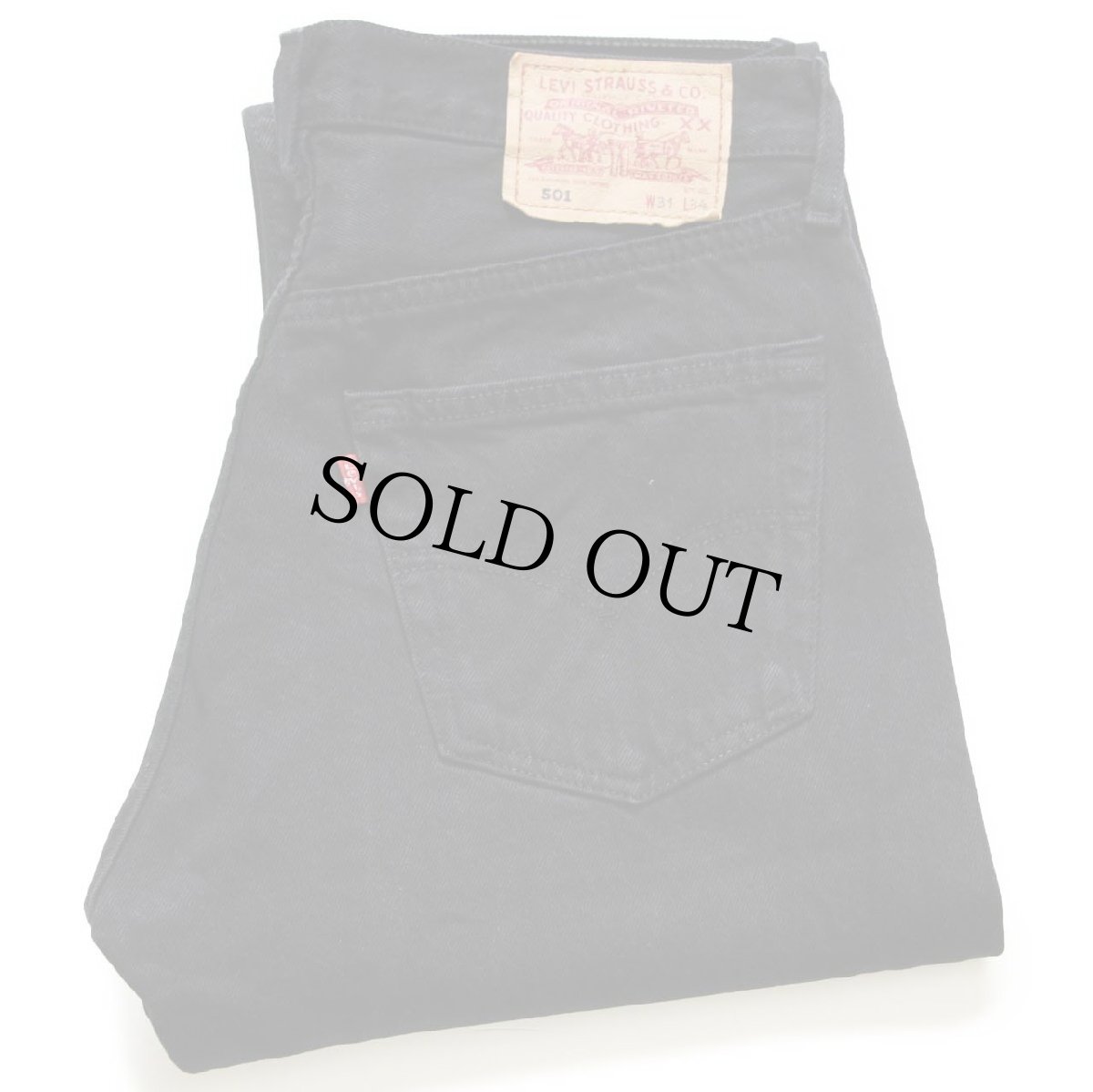 画像1: 00s トルコ製 Levi'sリーバイス 501 後染め ブラック デニムパンツ W31 L34★ユーロ (1)