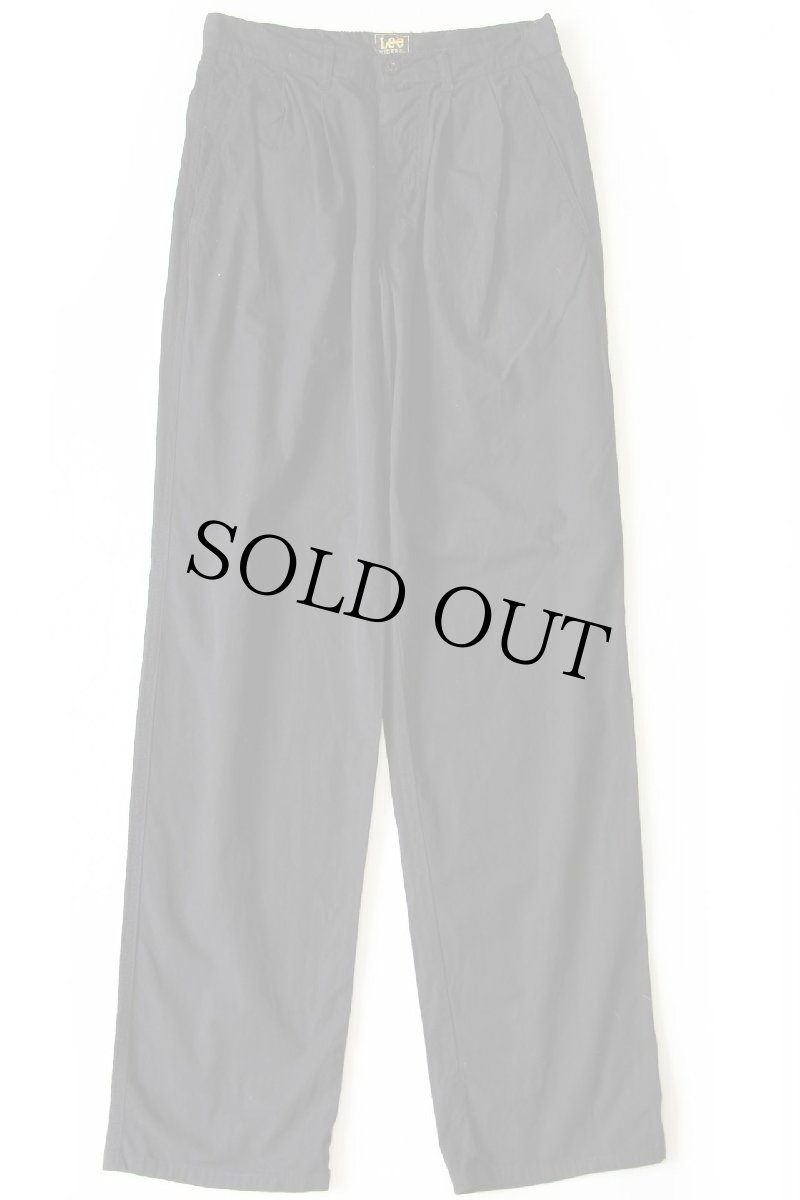 画像2: Leeリー JEFFERSON ツータック コットンポプリン パンツ 黒 32★ユーロ (2)