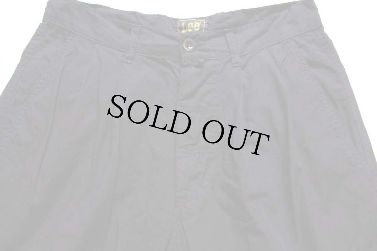 画像4: Leeリー JEFFERSON ツータック コットンポプリン パンツ 黒 32★ユーロ (4)