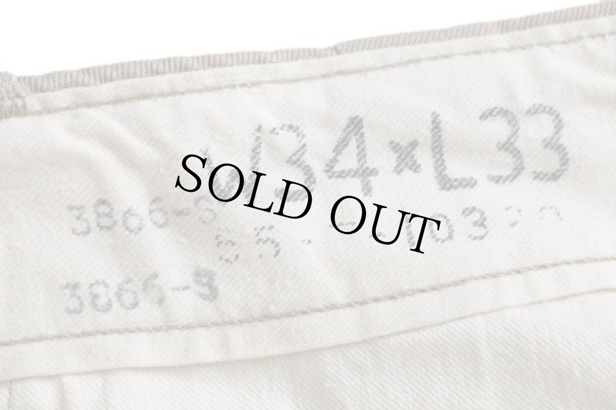 画像7: 50s 米軍 U.S.ARMY M-45 コットンツイル チノパン カーキ w34 L33★BLUE BELL (7)