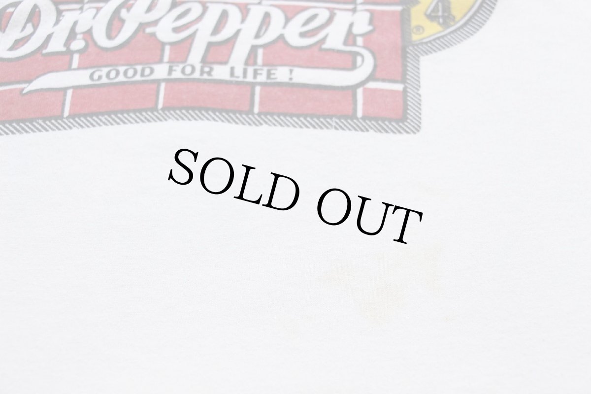 画像6: 90s USA製 Dr.Pepperドクターペッパー Nicholas MOTORMOBILIA ロゴ 両面プリント コットンTシャツ 白 XL (6)