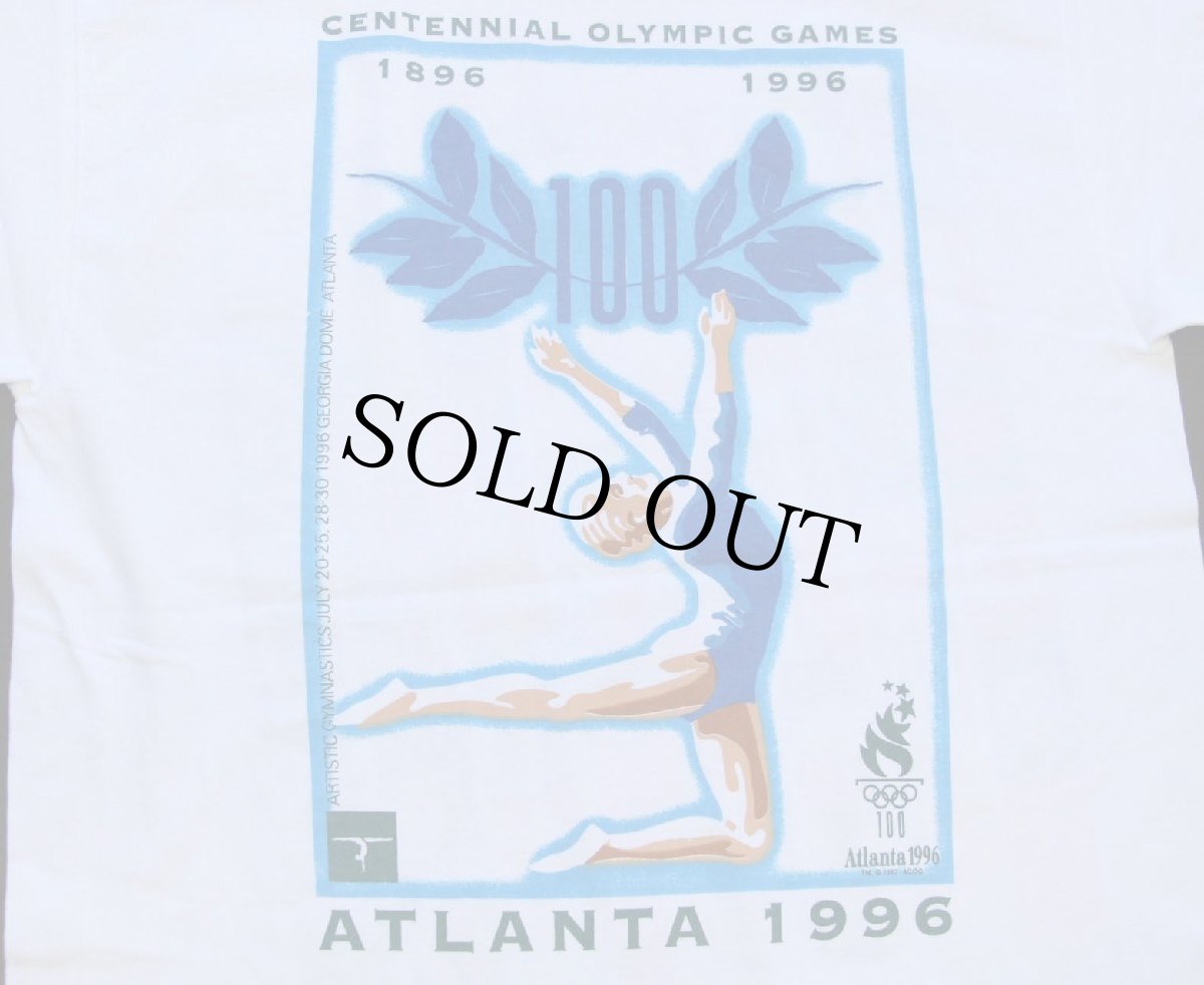 画像4: 90s Championチャンピオン Atlanta 1996 Olympicオリンピック 万国旗 両面プリント コットンTシャツ 白 M (4)