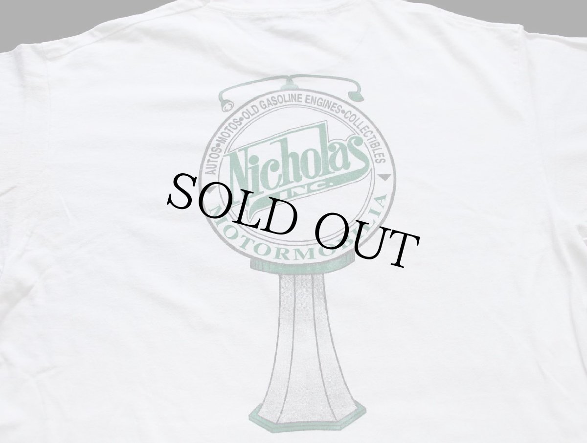 画像4: 90s USA製 Dr.Pepperドクターペッパー Nicholas MOTORMOBILIA ロゴ 両面プリント コットンTシャツ 白 XL (4)
