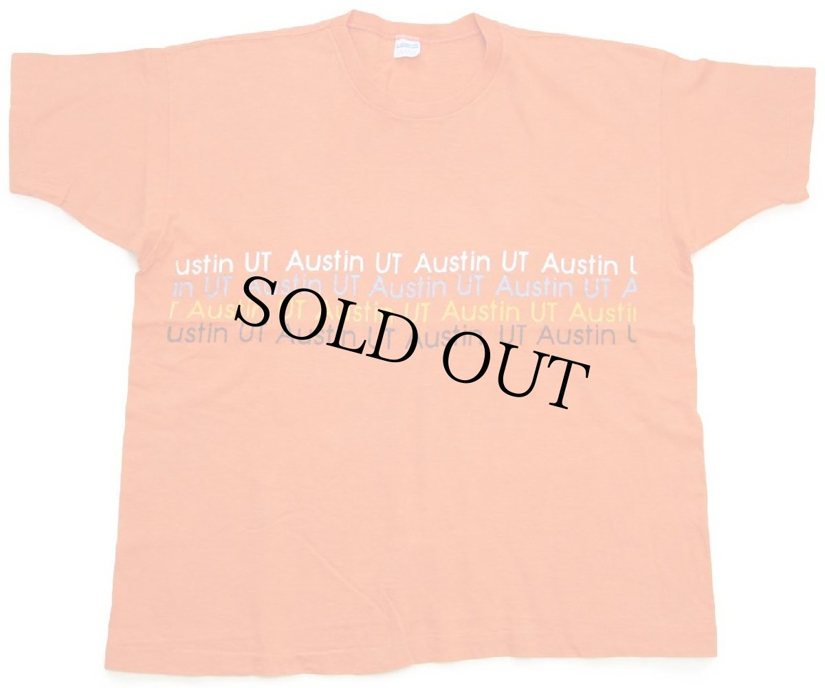 画像2: 70s USA製 Championチャンピオン Austin UT コットンTシャツ オレンジ XL (2)