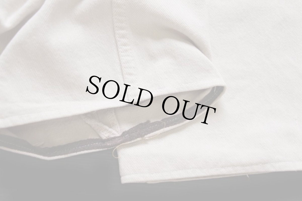 画像8: 90s フランス製 Levi'sリーバイス 501 後染め カラーデニムパンツ ベージュ w36★ユーロ (8)