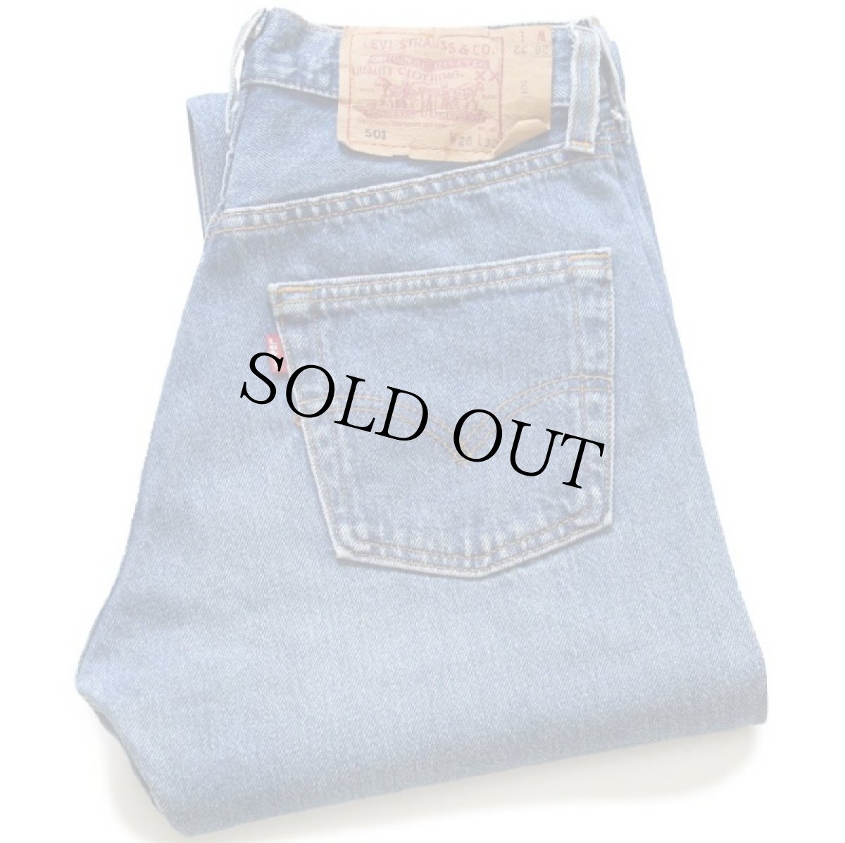 画像1: 90s USA製 Levi'sリーバイス 501 デニムパンツ W28 L32★127 (1)