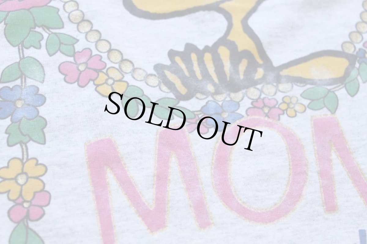 画像6: 80s USA製 ウッドストック Most Charming MOM in the world! ラメプリント Tシャツ 杢グレー L (6)