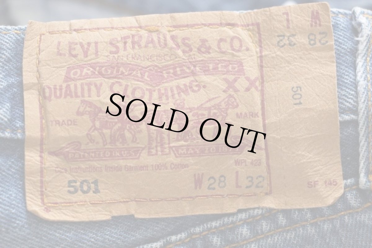 画像6: 90s USA製 Levi'sリーバイス 501 デニムパンツ W28 L32★127 (6)