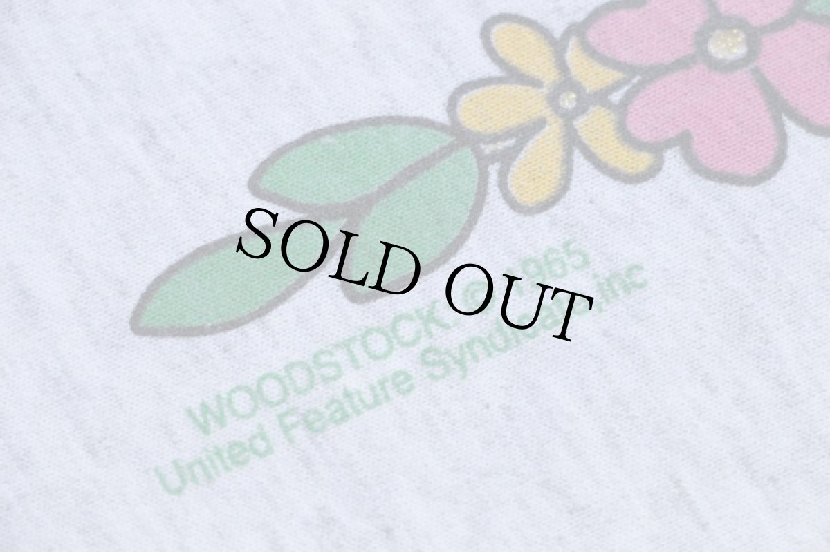 画像5: 80s USA製 ウッドストック Most Charming MOM in the world! ラメプリント Tシャツ 杢グレー L (5)