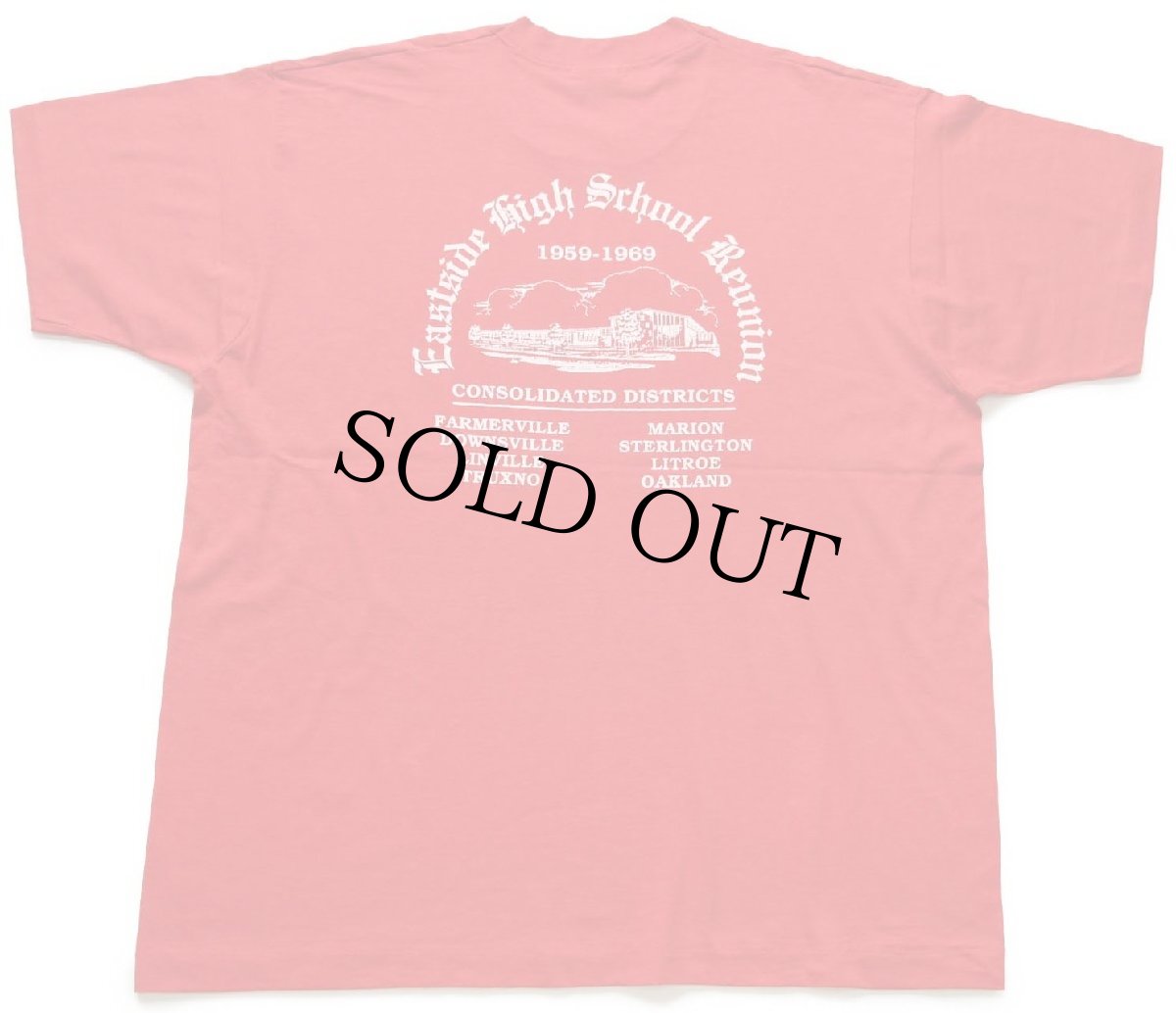 画像3: 90s USA製 Eastside High School Reunion デビル 両面ひび割れプリント Tシャツ 赤 XXL★特大 (3)