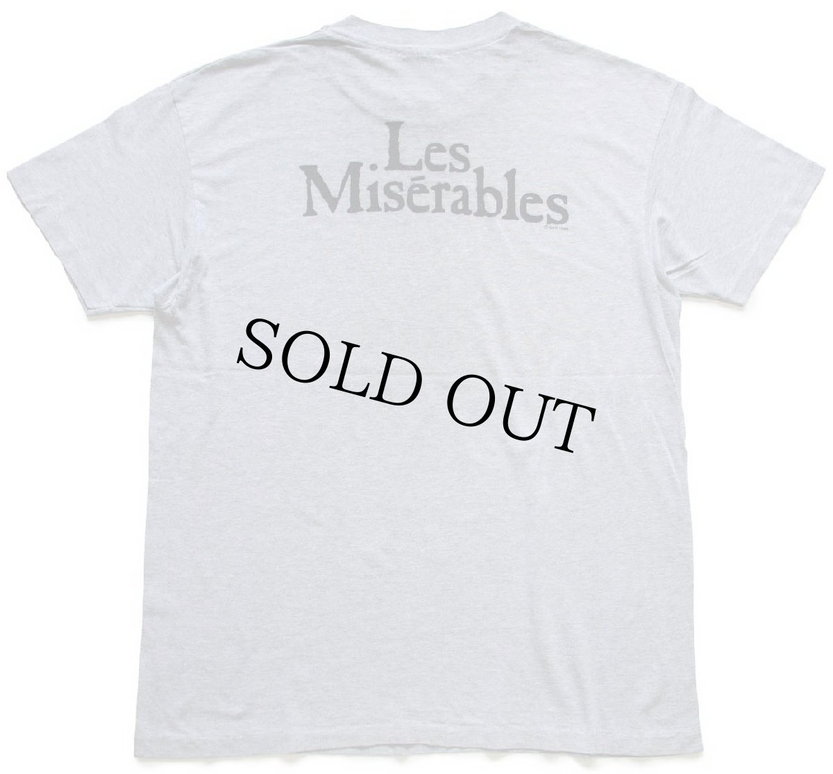 画像3: 80s USA製 Hanes Les Miserables レ ミゼラブル ミュージカル 両面プリント Tシャツ 杢グレー XL (3)