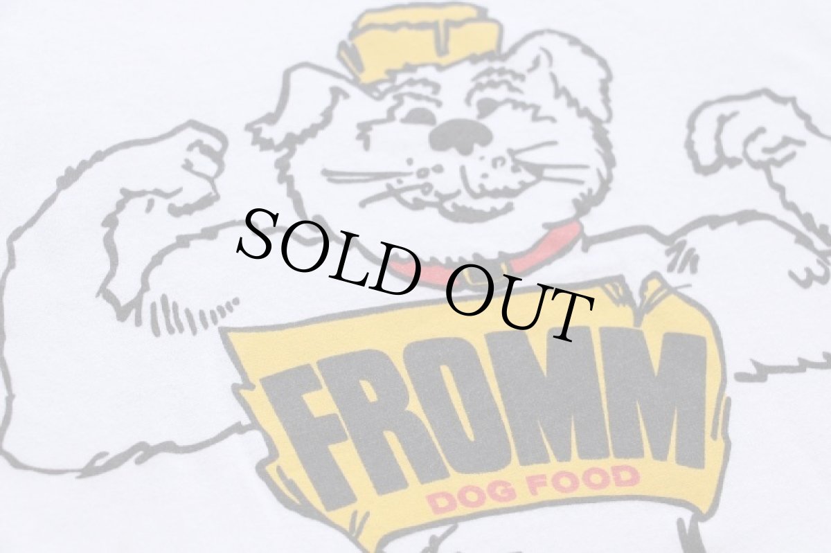 画像4: 00s FROMM DOG FOOD ドッグ リンガーTシャツ 白×赤 L (4)