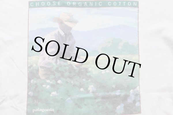 90s USA製 patagoniaパタゴニア CHOOSE ORGANIC COTTON アート