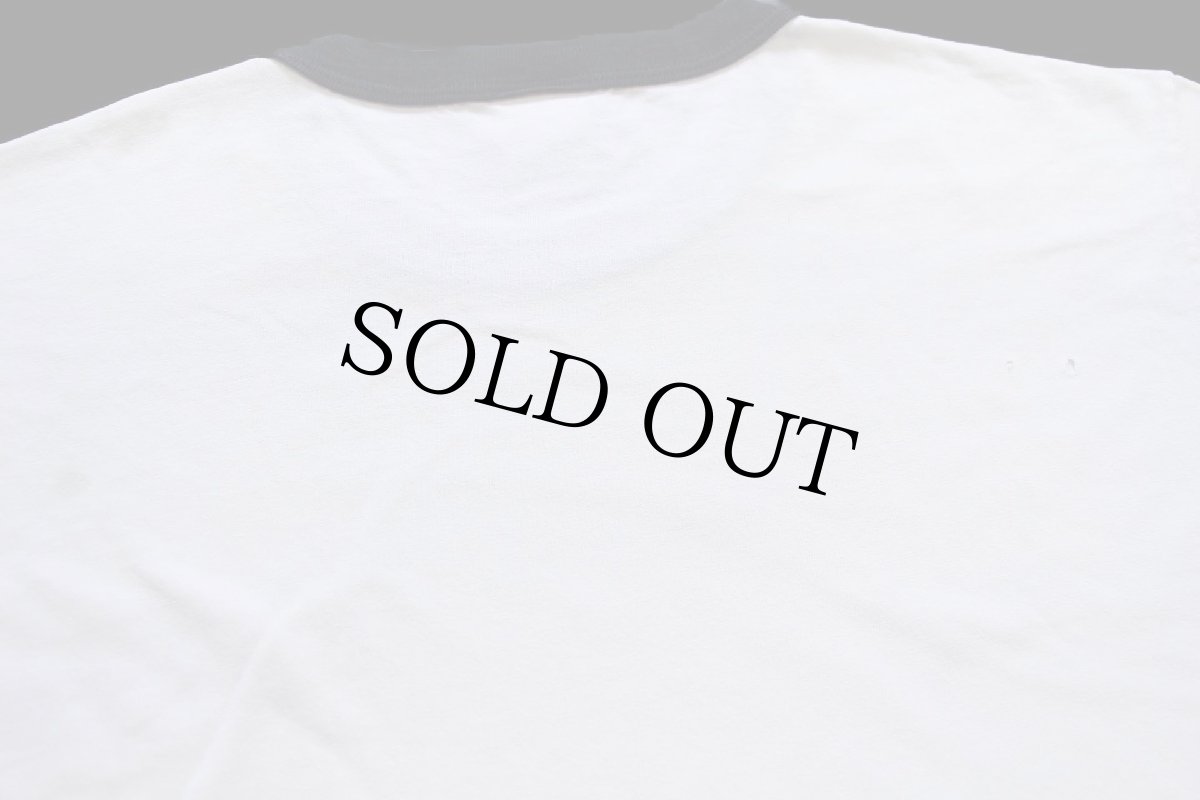画像5: 00s LED ZEPPELIN レッドツェッペリン コットン バンド リンガーTシャツ 白×黒 L (5)