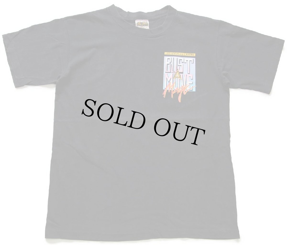 画像2: 90s NBA LOS ANGELES LAKERS レイカーズ Magic Johnson マジック ジョンソン BUST A MOVE コットンTシャツ 黒 L (2)