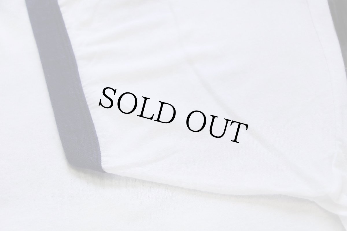 画像6: 80s BMW MOTORCYCLES ビッグロゴ リンガーTシャツ 白×紺 (6)