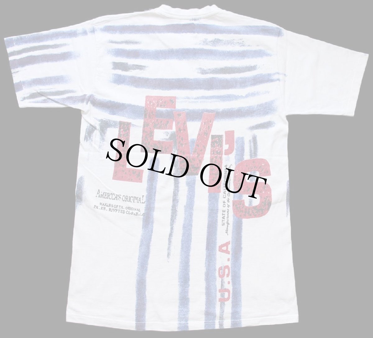 画像3: 90s イタリア製 Levi'sリーバイス オールオーバープリント コットンTシャツ 白★ユーロ (3)