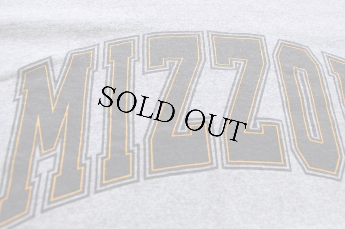 画像4: 90s USA製 The Cotton Exchange MIZZOU コットン×レーヨン Tシャツ 杢グレー M (4)