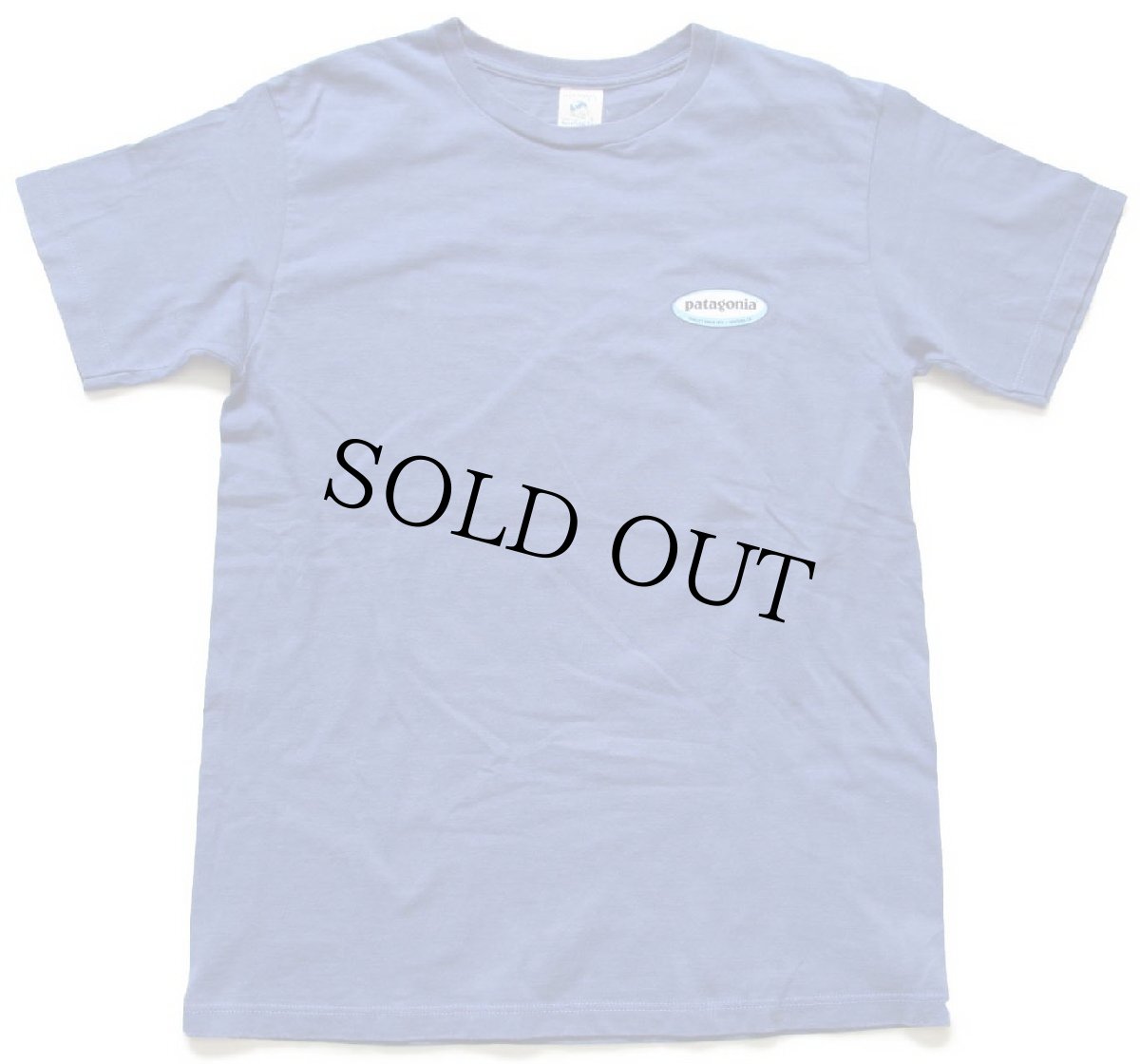 画像2: 90s USA製 patagoniaパタゴニア Beneficial T's オーバルロゴ オーガニックコットンTシャツ 青 S (2)