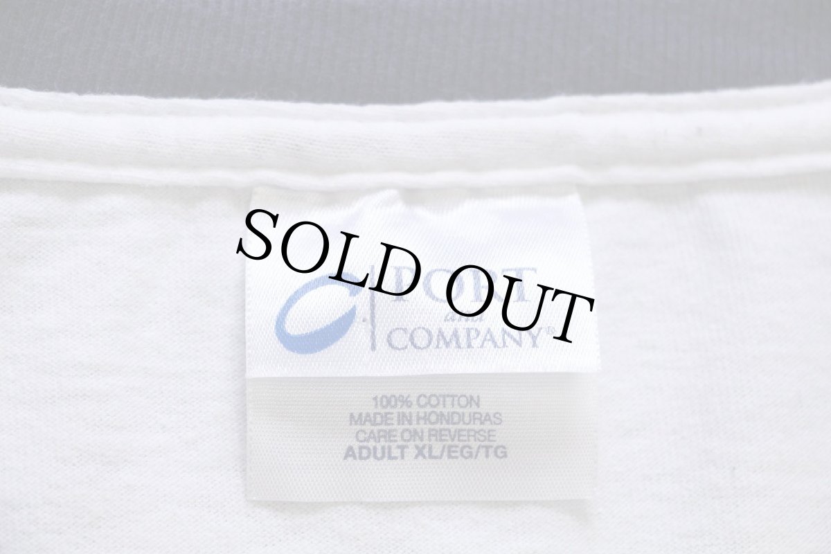 画像4: 00s YALE コットン リンガーTシャツ 白×紺 XL (4)