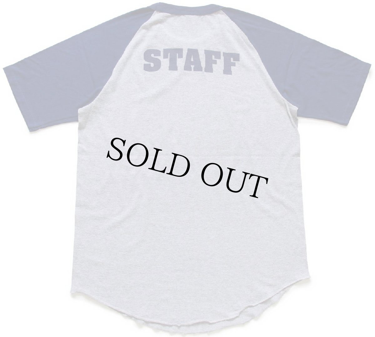 画像3: 00s CEDAR RIDGE STAFF ラグランTシャツ 杢グレー×紺 L (3)