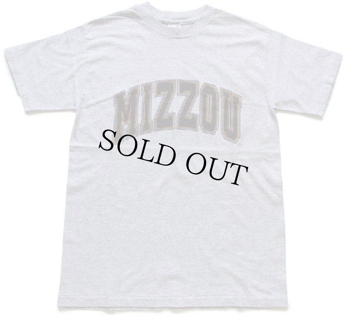 画像2: 90s USA製 The Cotton Exchange MIZZOU コットン×レーヨン Tシャツ 杢グレー M (2)