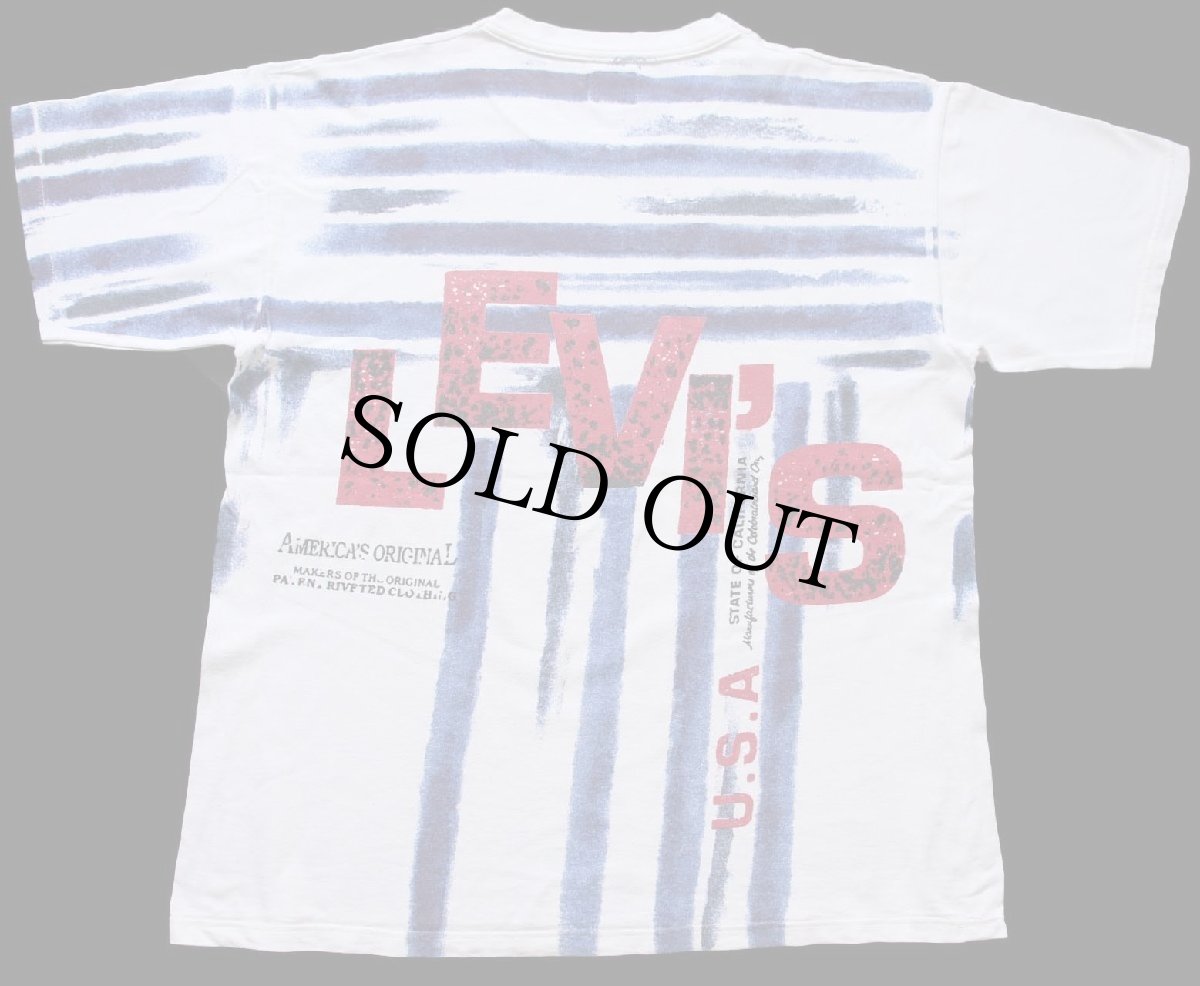 画像3: 90s イタリア製 Levi'sリーバイス オールオーバープリント コットンTシャツ 白 XL★ユーロ (3)