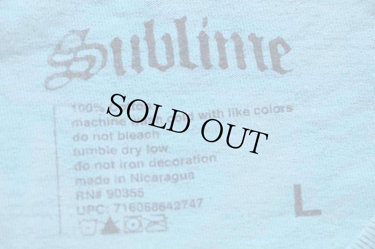画像5: SUBLIME 40oz. To Freedom ムラ染め コットン バンドTシャツ 水色 L (5)
