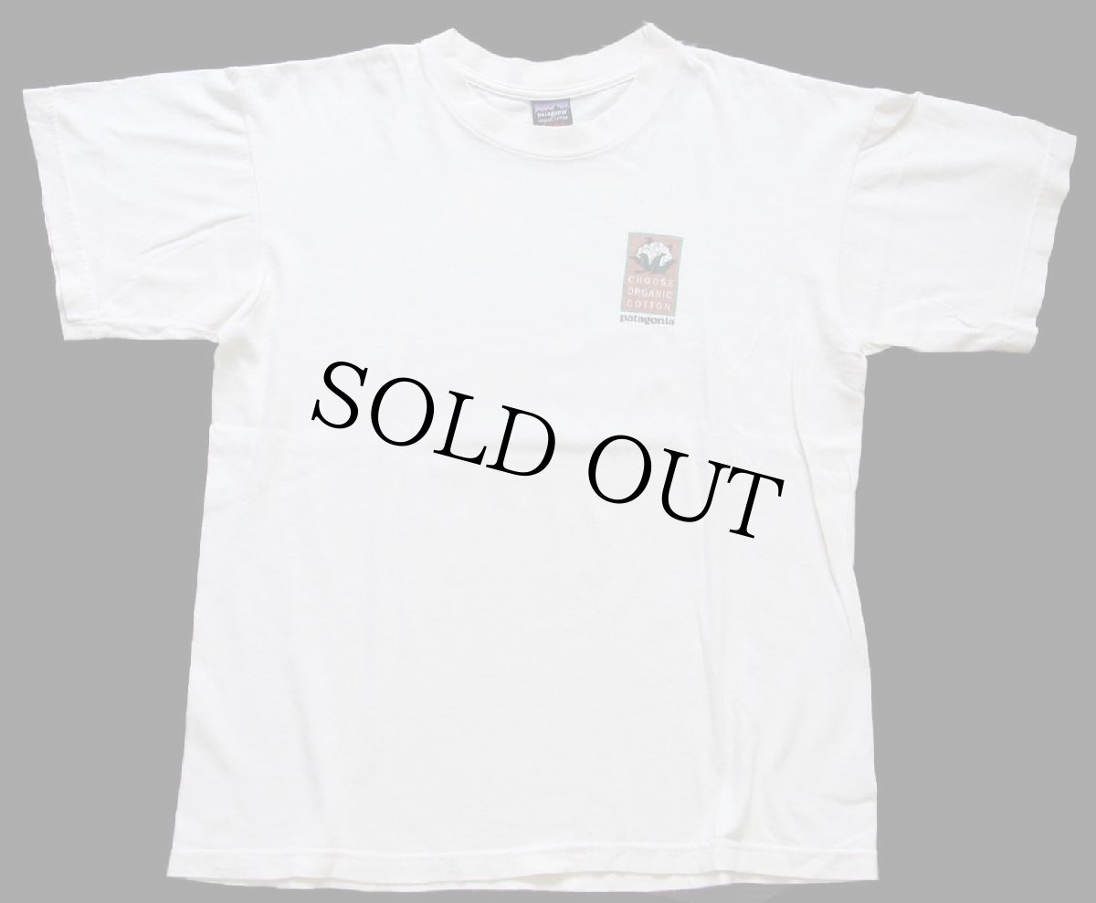 画像2: 90s USA製 patagoniaパタゴニア CHOOSE ORGANIC COTTON アート オーガニックコットンTシャツ 生成り S (2)