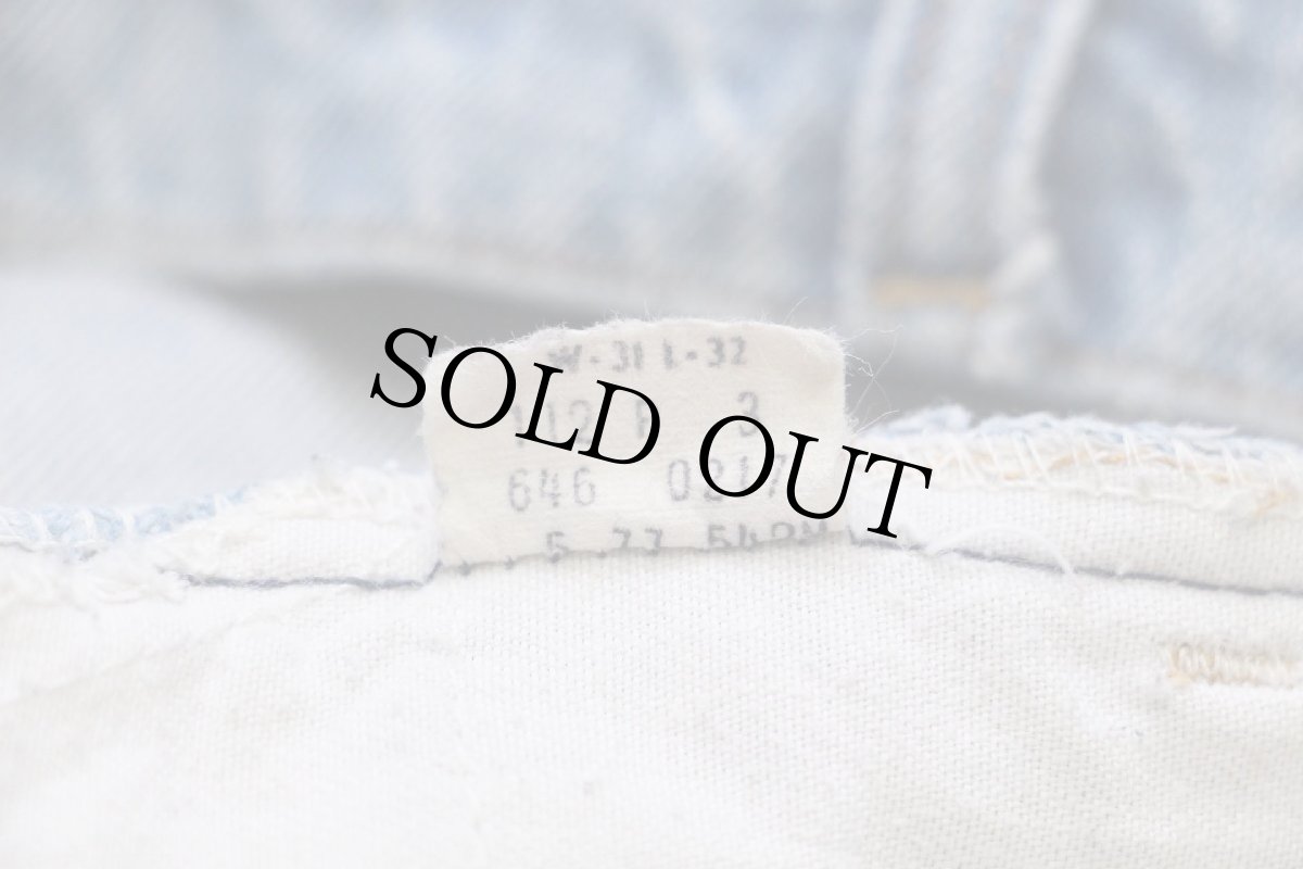 画像6: 70s USA製 Levi'sリーバイス 646 デニムパンツ w31 L32★ベルボトム フレア (6)