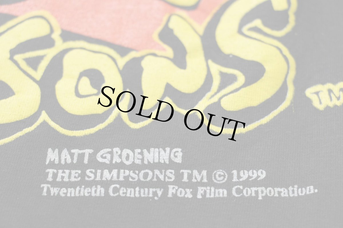 画像6: 90s The Simpsons シンプソンズ ホーマー マージ リサ コットンTシャツ 黒★B (6)