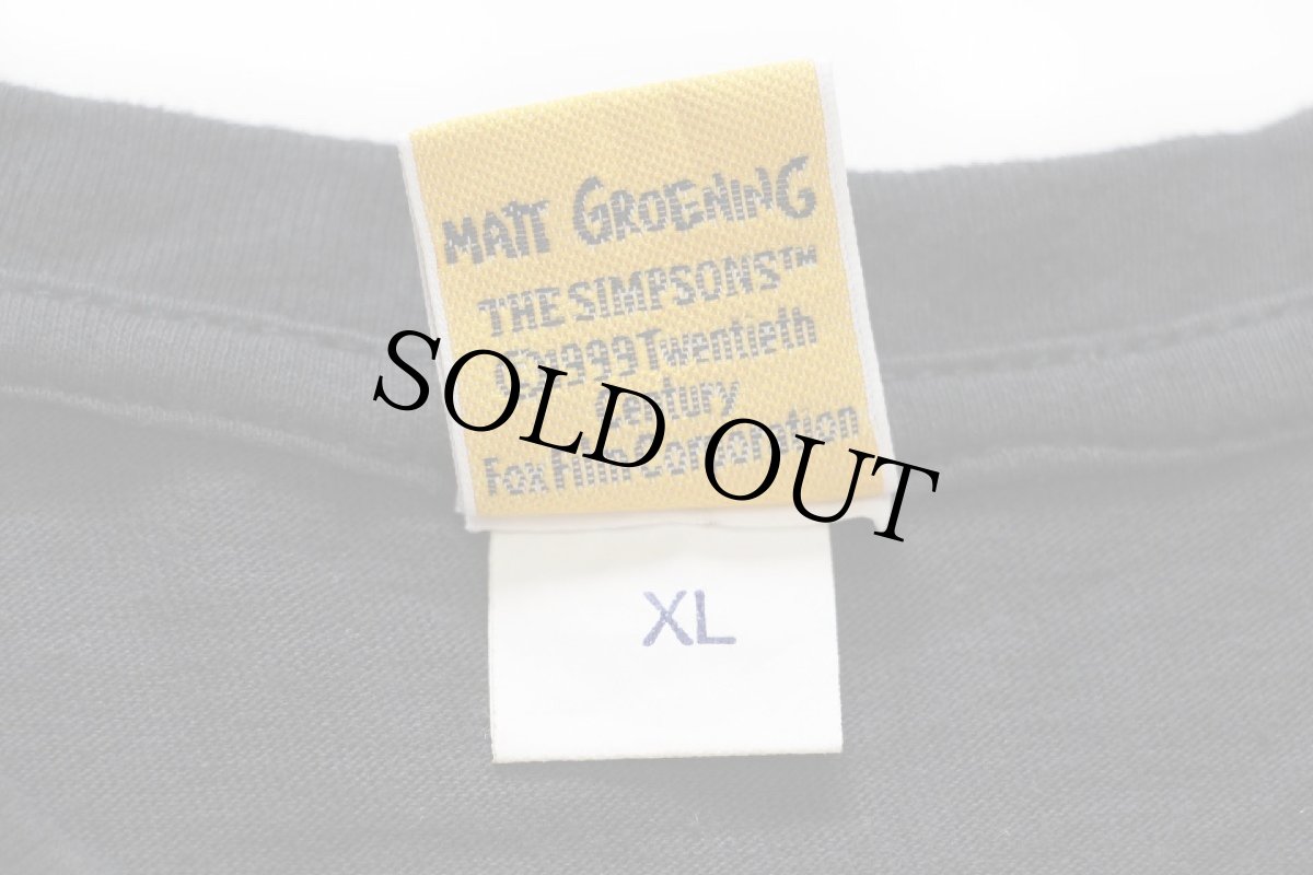 画像5: 90s The Simpsons シンプソンズ ホーマー マージ リサ コットンTシャツ 黒★B (5)