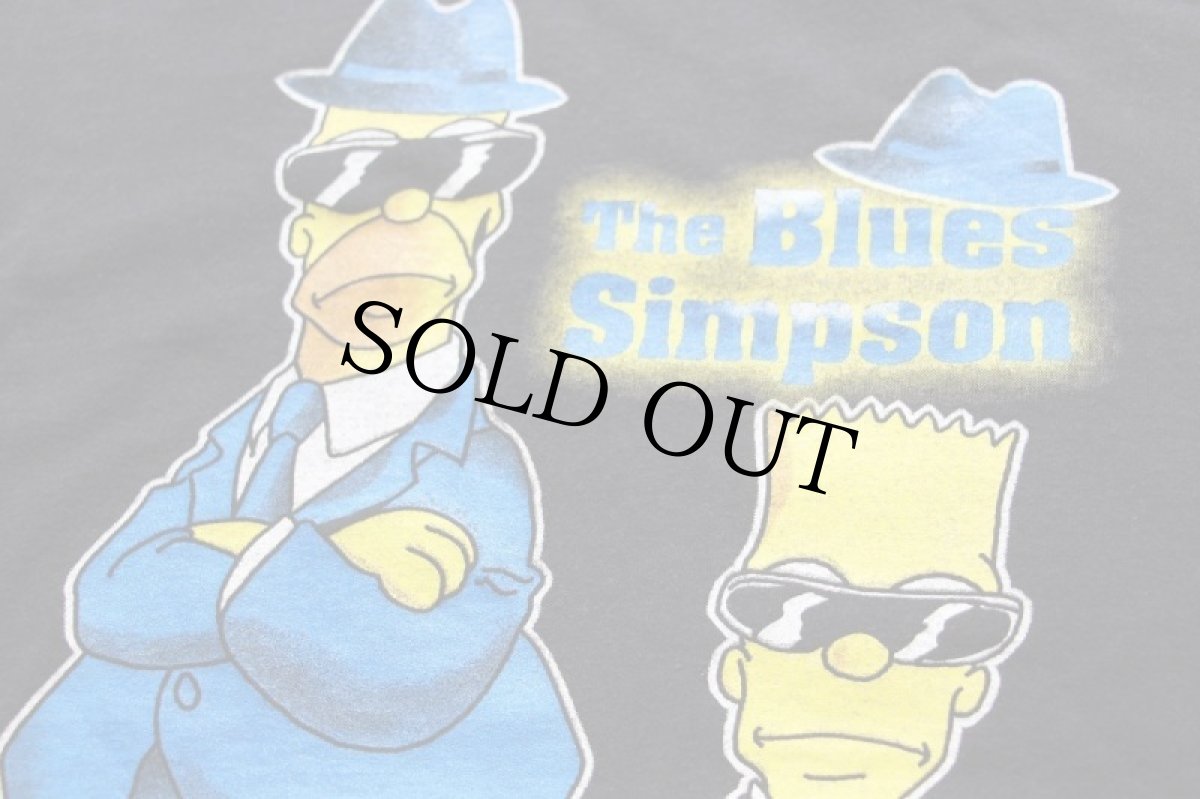 画像4: 90s The Blues Simpsons シンプソンズ バート ホーマー コットンTシャツ 黒 (4)
