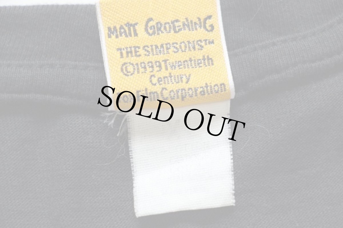 画像5: 90s The Simpsons シンプソンズ ホーマー マージ リサ コットンTシャツ 黒 XL★A (5)