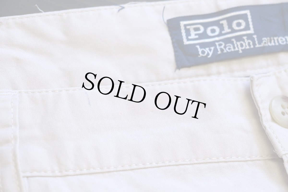 画像8: 90s ポロ ラルフローレン HAMMOND PANT ツータック コットン チノパン ベージュ W34 (8)