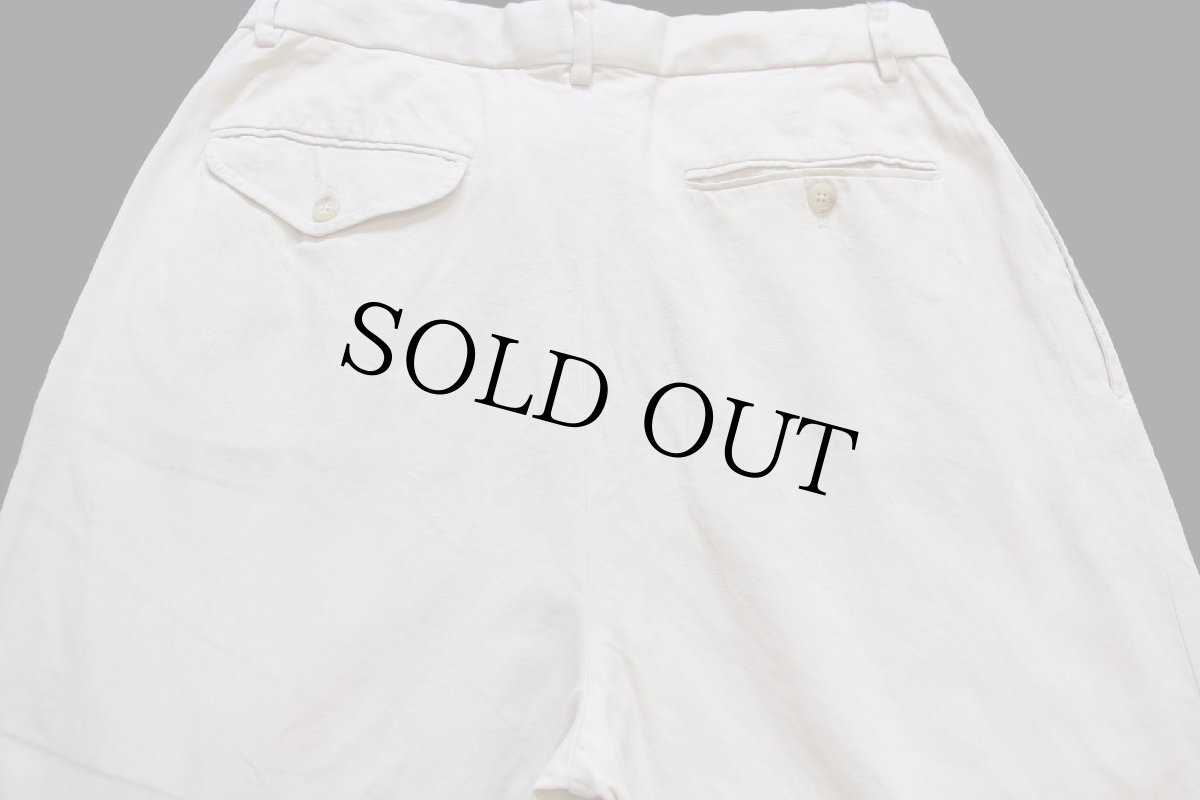 画像5: 00s POLO GOLF ラルフローレン ツータック スラックス コットン×シルク×リネンパンツ アイボリー 30R (5)