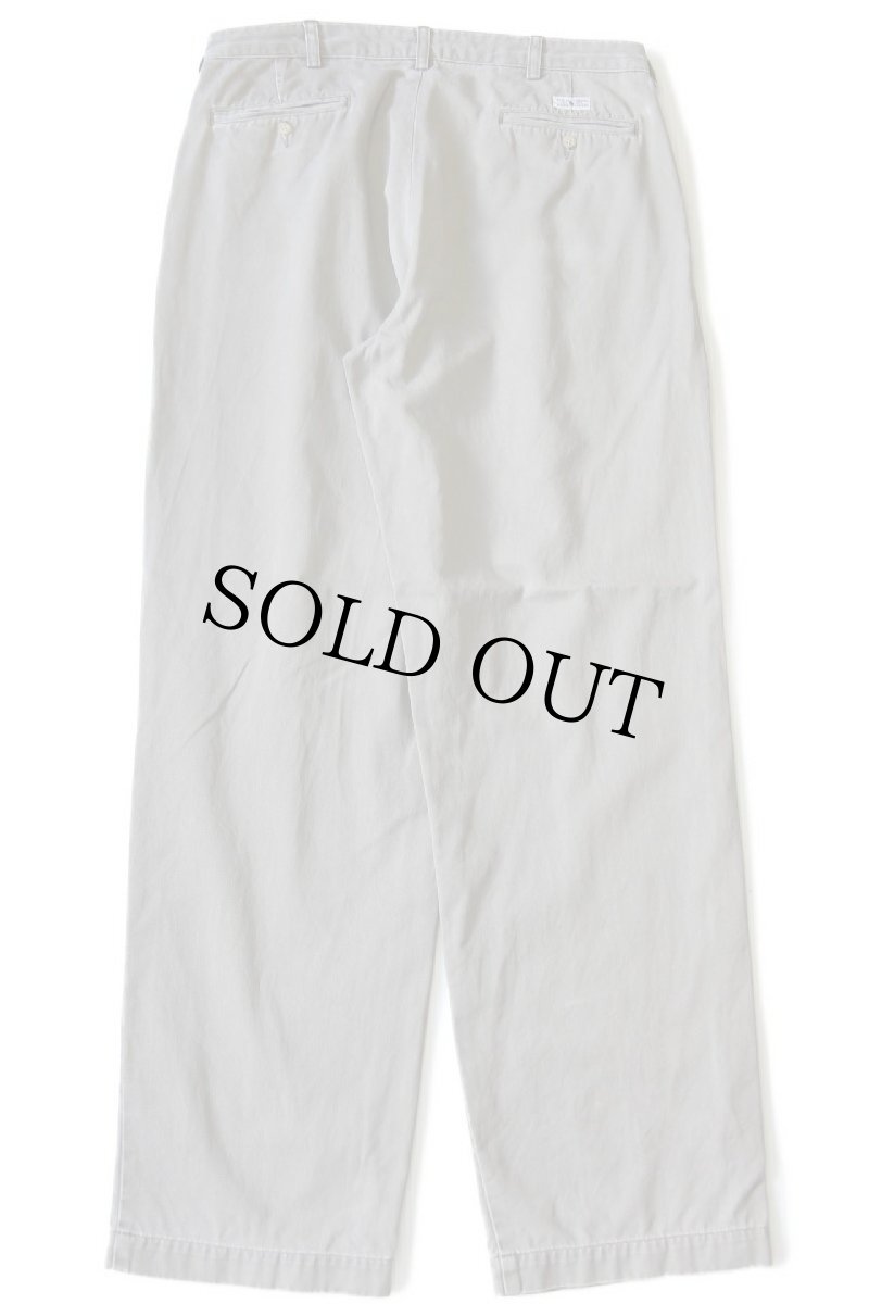 画像3: 90s ポロ ラルフローレン ANDREW PANT ツータック コットン チノパン グレーベージュ w34 L32★282 (3)