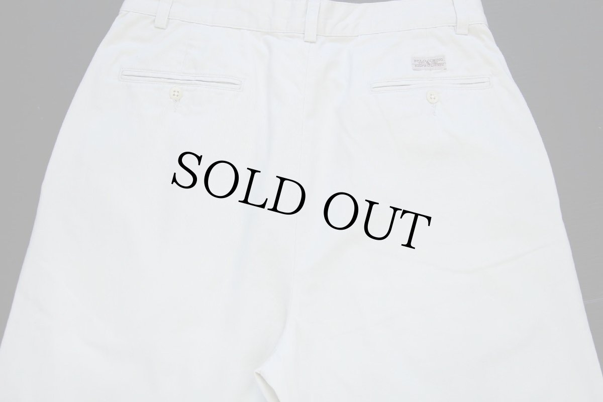 画像5: 90s ポロ ラルフローレン HAMMOND PANT ツータック コットン チノパン ベージュ w32 L32★286 (5)