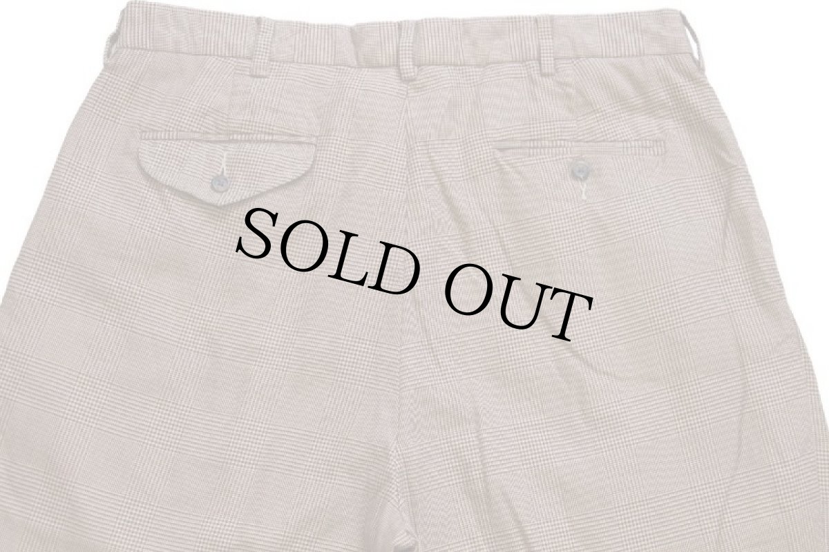 画像5: 00s ポロ ラルフローレン グレンチェック ツータック スラックス コットンパンツ W36 L34 (5)