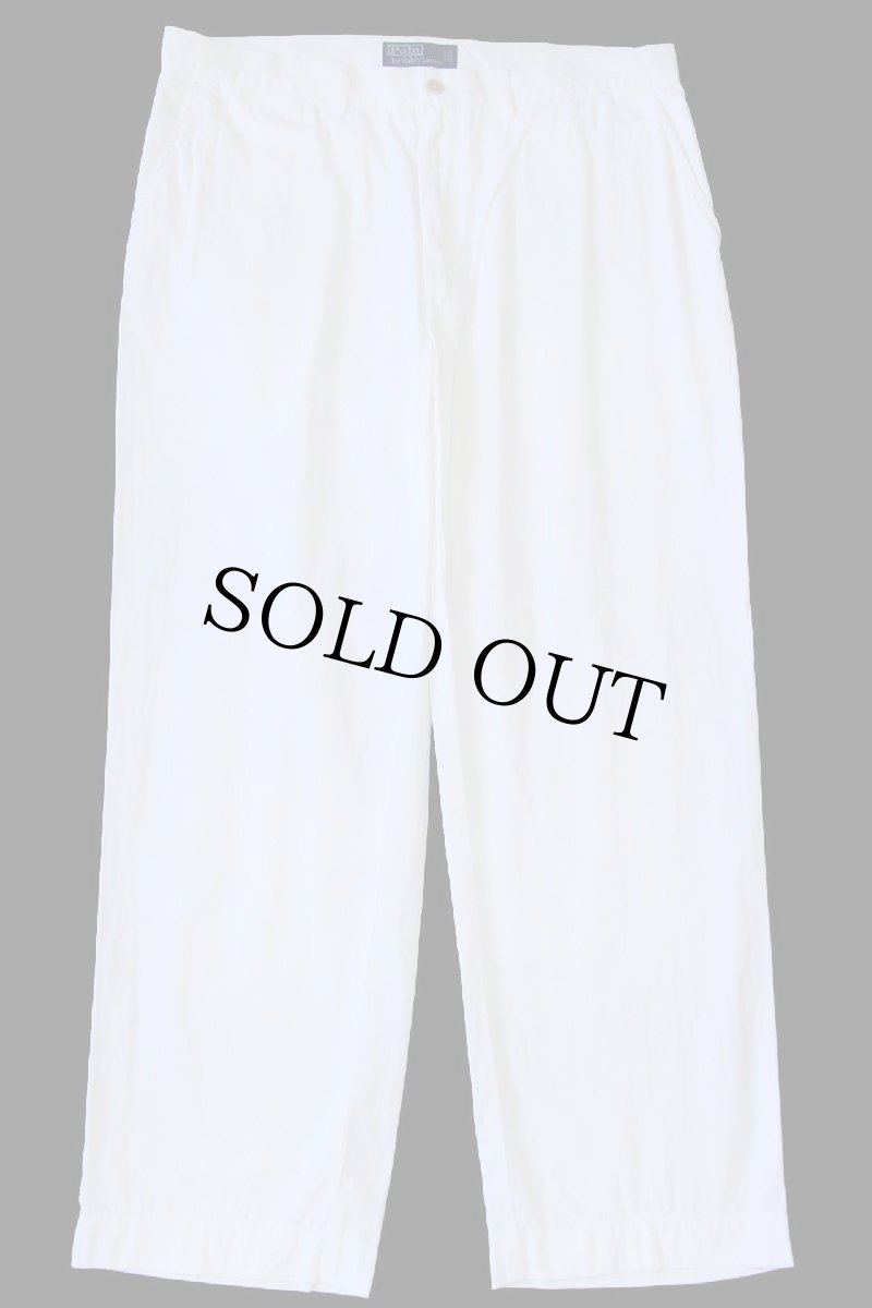 画像2: 90s ポロ ラルフローレン コットン チノパン 白 w35 L30★289 (2)