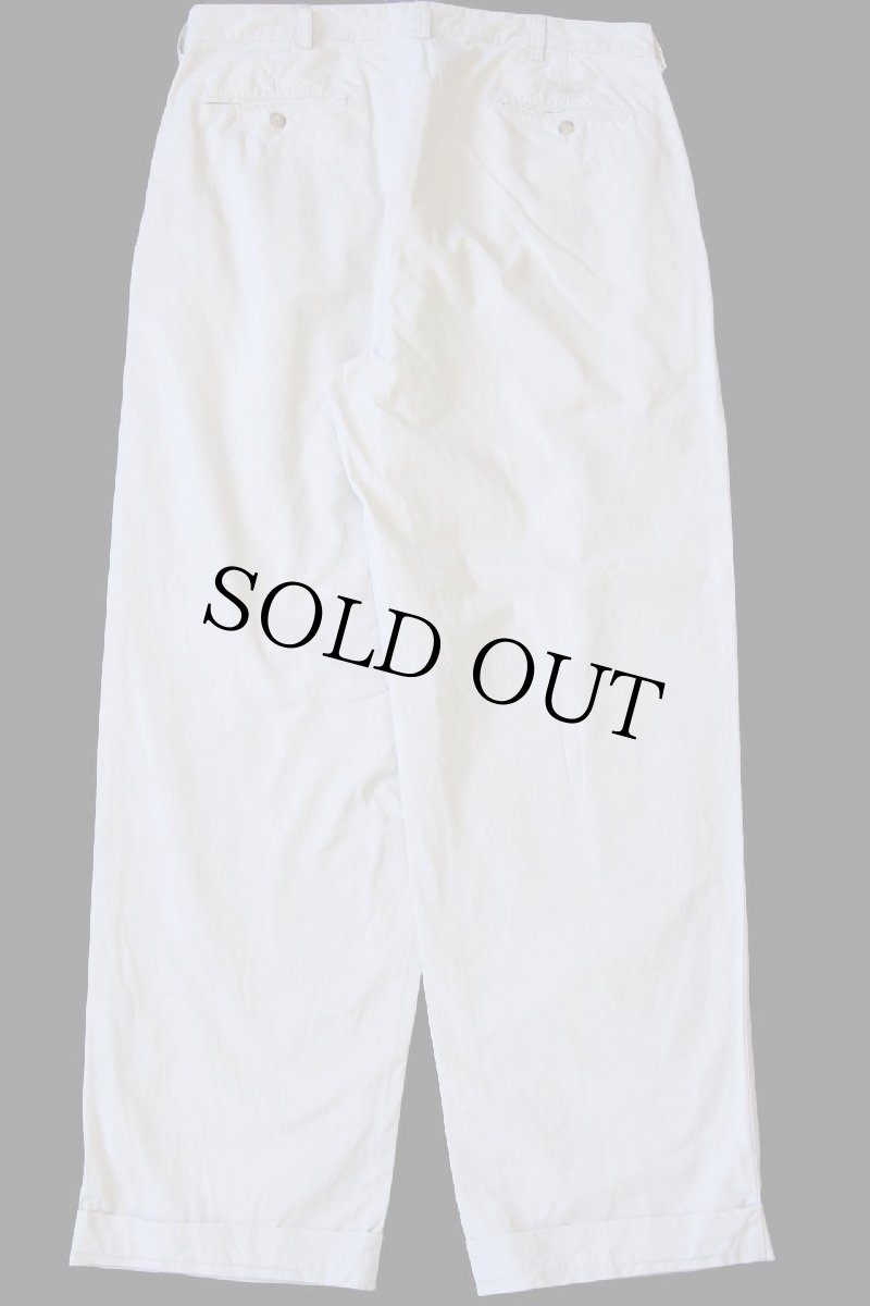 画像3: 90s ポロ ラルフローレン HAMMOND PANT ツータック コットン チノパン ベージュ W34 (3)