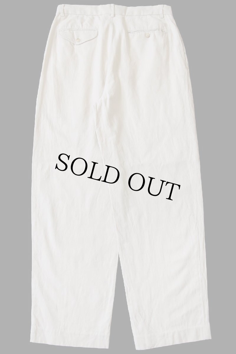 画像3: 00s POLO GOLF ラルフローレン ツータック スラックス コットン×シルク×リネンパンツ アイボリー 30R (3)