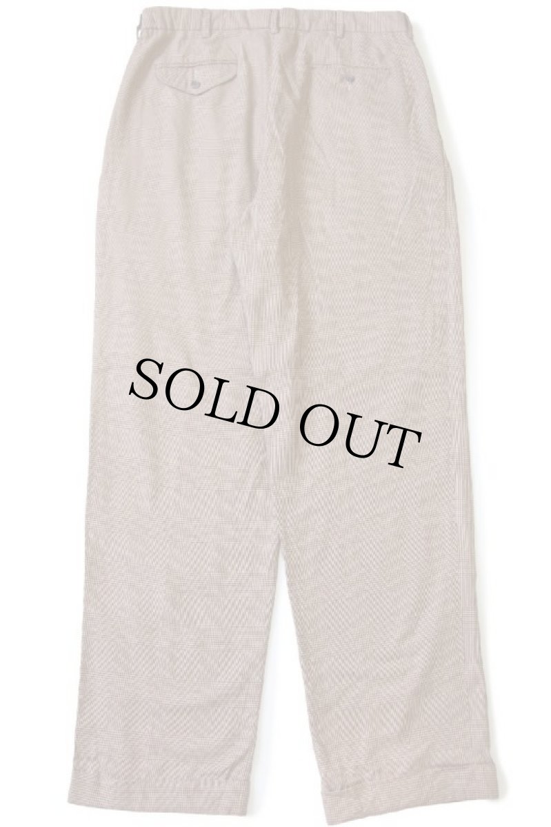 画像3: 00s ポロ ラルフローレン グレンチェック ツータック スラックス コットンパンツ W36 L34 (3)