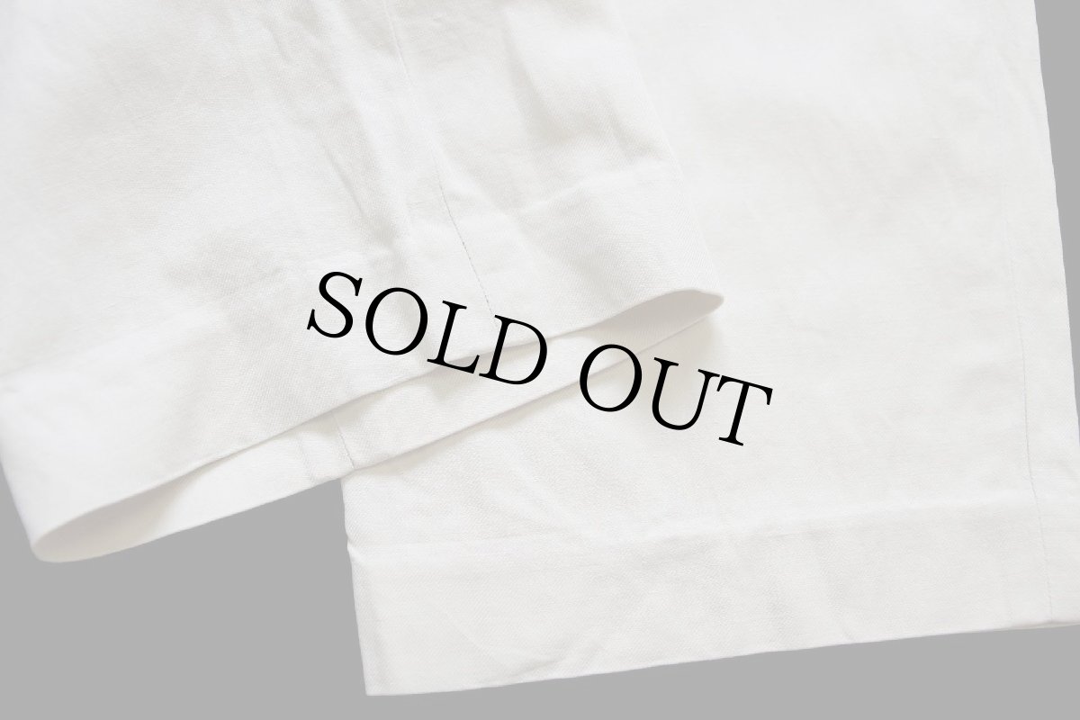 画像7: 00s POLO GOLF ラルフローレン ツータック スラックス コットン×シルク×リネンパンツ アイボリー 30R (7)