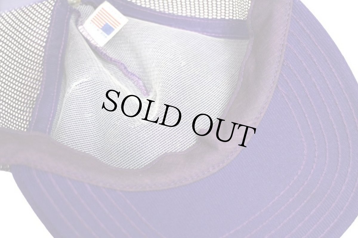 画像9: 80s USA製 LITTLE JIM'S-MASTER BAITER 発泡プリント メッシュキャップ 紫 (9)