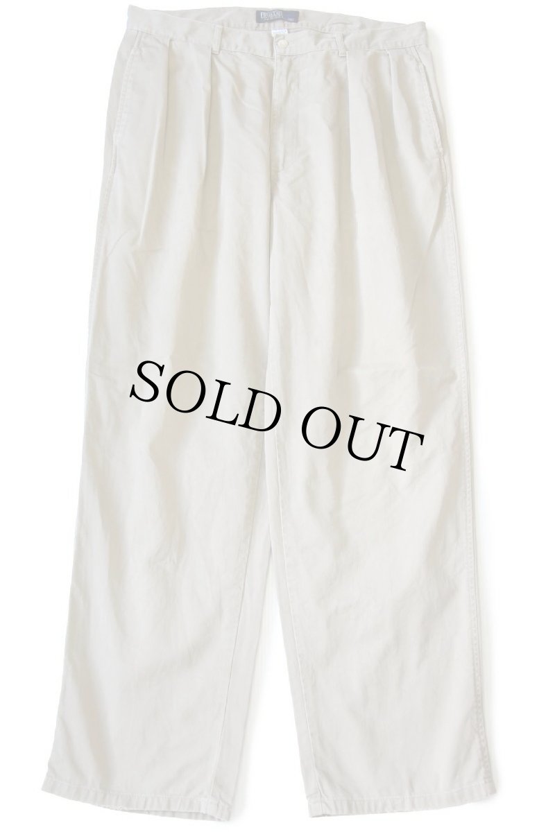 画像2: 90s ポロ ラルフローレン ツータック コットン チノパン カーキ w34 L30★283 (2)